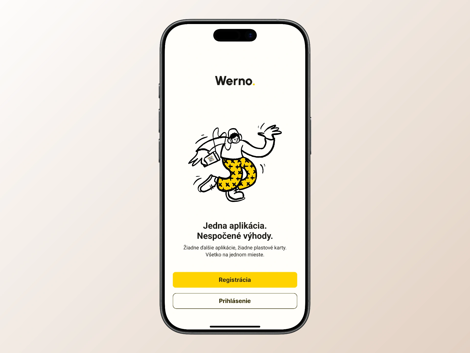 Obrazovka Werno na objavovanie podnikov so zoznamom lokálnych prevádzok v mobilnej appke.